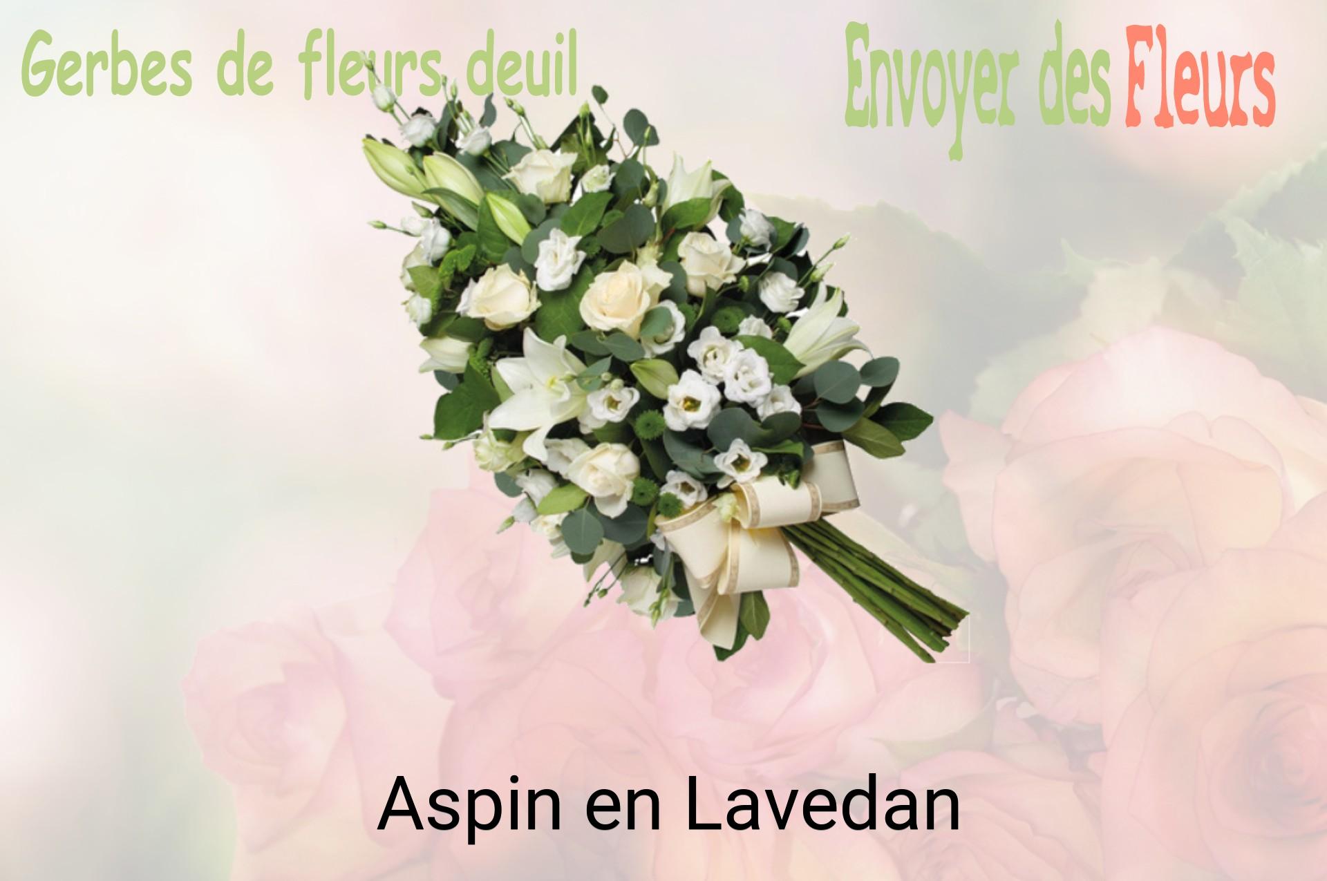 Gerbe de fleurs de deuil livrée à Aspin-en-Lavedan